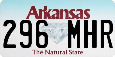 AR license plate 296MHR