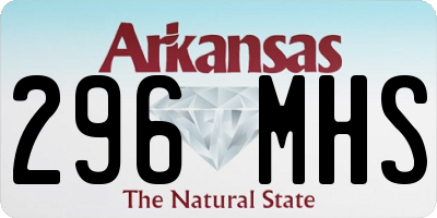 AR license plate 296MHS