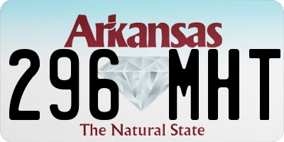 AR license plate 296MHT