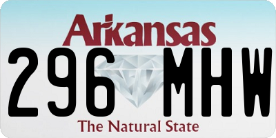 AR license plate 296MHW