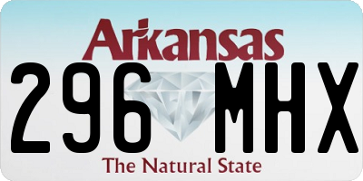 AR license plate 296MHX