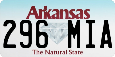 AR license plate 296MIA