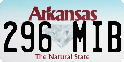 AR license plate 296MIB
