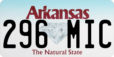 AR license plate 296MIC