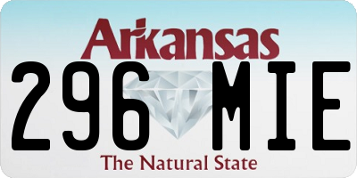 AR license plate 296MIE