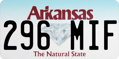 AR license plate 296MIF