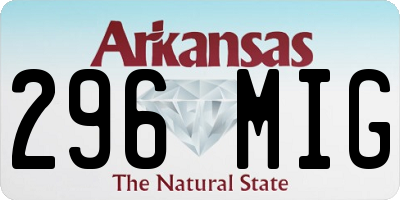 AR license plate 296MIG