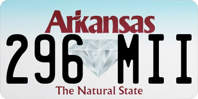 AR license plate 296MII