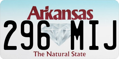 AR license plate 296MIJ