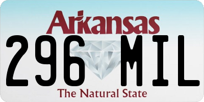 AR license plate 296MIL