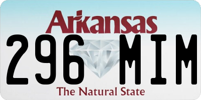 AR license plate 296MIM