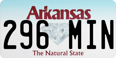 AR license plate 296MIN