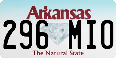 AR license plate 296MIO
