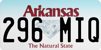AR license plate 296MIQ