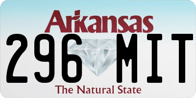 AR license plate 296MIT