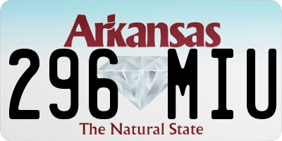 AR license plate 296MIU
