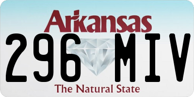 AR license plate 296MIV