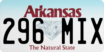 AR license plate 296MIX