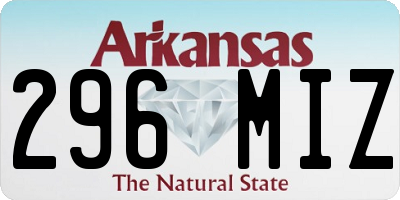 AR license plate 296MIZ