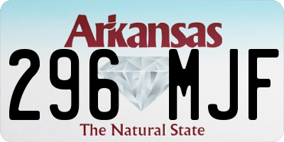AR license plate 296MJF