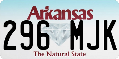 AR license plate 296MJK