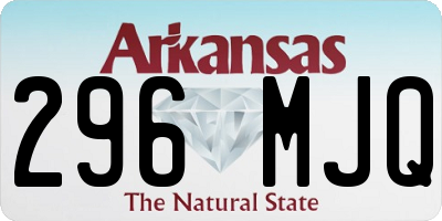 AR license plate 296MJQ