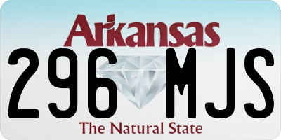 AR license plate 296MJS