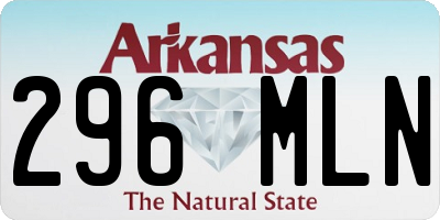 AR license plate 296MLN