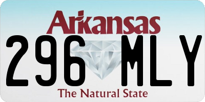 AR license plate 296MLY