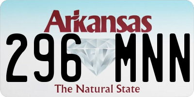 AR license plate 296MNN