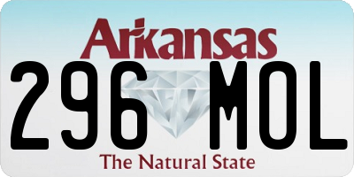 AR license plate 296MOL