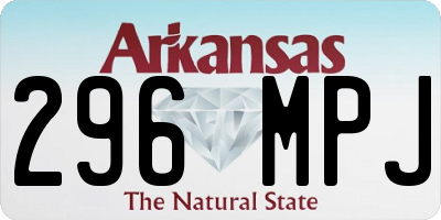 AR license plate 296MPJ