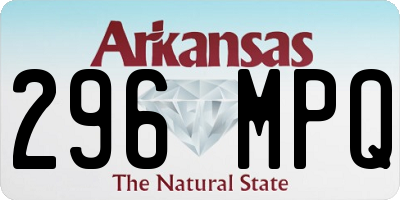 AR license plate 296MPQ