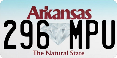 AR license plate 296MPU
