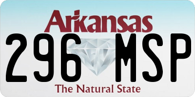 AR license plate 296MSP