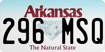 AR license plate 296MSQ