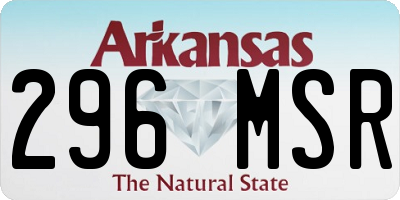 AR license plate 296MSR