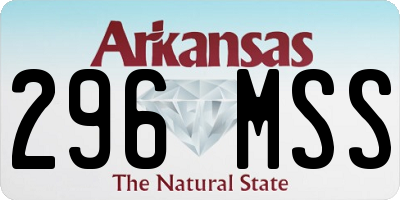 AR license plate 296MSS