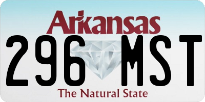 AR license plate 296MST