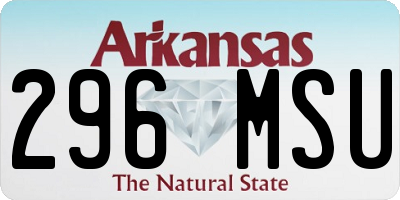 AR license plate 296MSU
