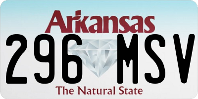 AR license plate 296MSV