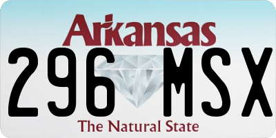 AR license plate 296MSX