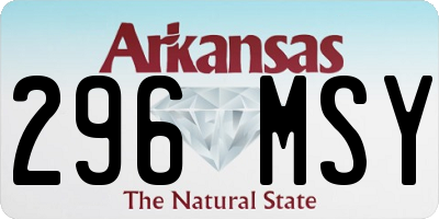 AR license plate 296MSY