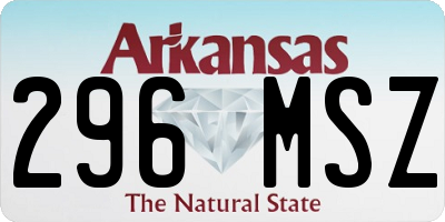 AR license plate 296MSZ