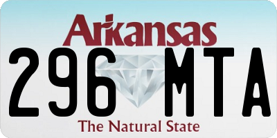 AR license plate 296MTA