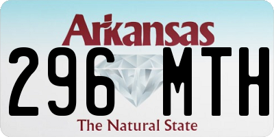 AR license plate 296MTH