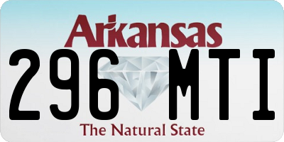 AR license plate 296MTI