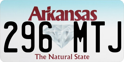 AR license plate 296MTJ