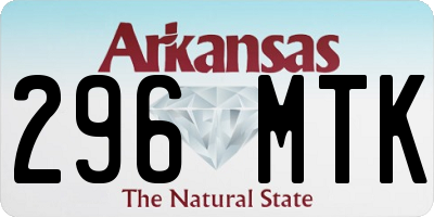 AR license plate 296MTK