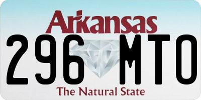 AR license plate 296MTO